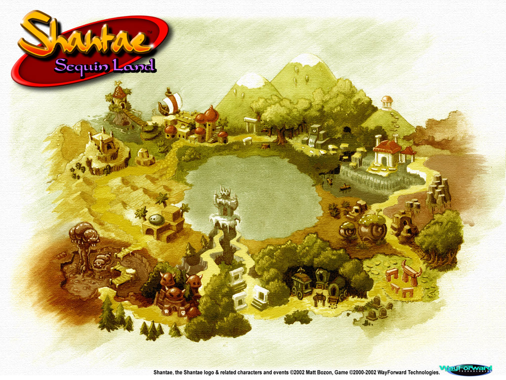 Shantae Wallpaper - Sequin Land Map Shantae , HD Wallpaper & Backgrounds