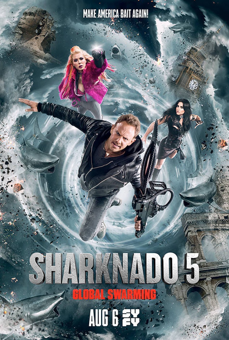 August 1, 2017 - Sharknado 5 Global Swarming Dvd , HD Wallpaper & Backgrounds