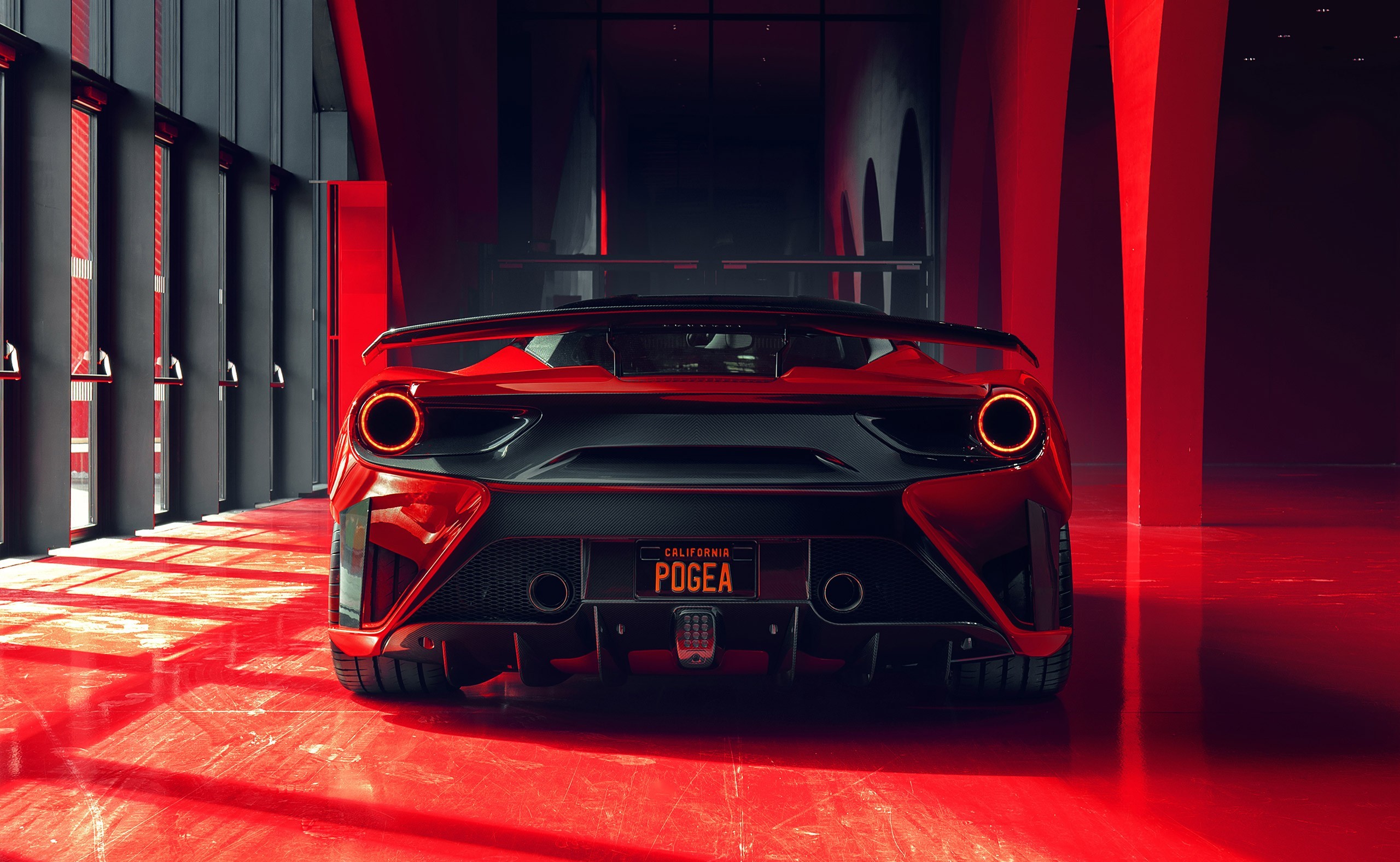 Ferrari 488 Gtb Rear View Ferrari 488 Gtb Background