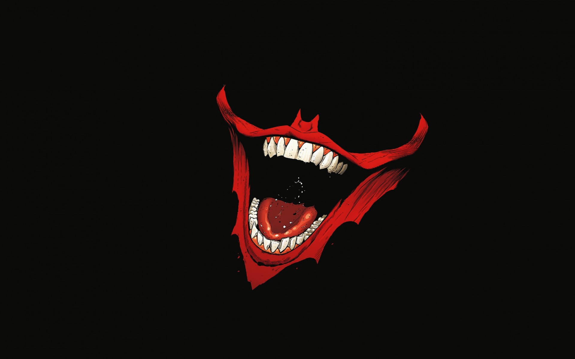 Batman Minimalistic Movies The Joker Mouth Wallpaper - Joker Smile , HD Wallpaper & Backgrounds