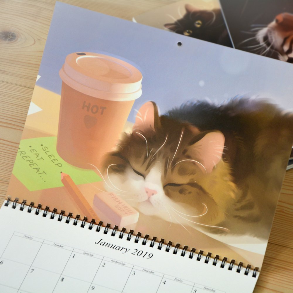 Calendar 2019 In My Mailbox You Can Get One My Da Print - Kitten , HD Wallpaper & Backgrounds