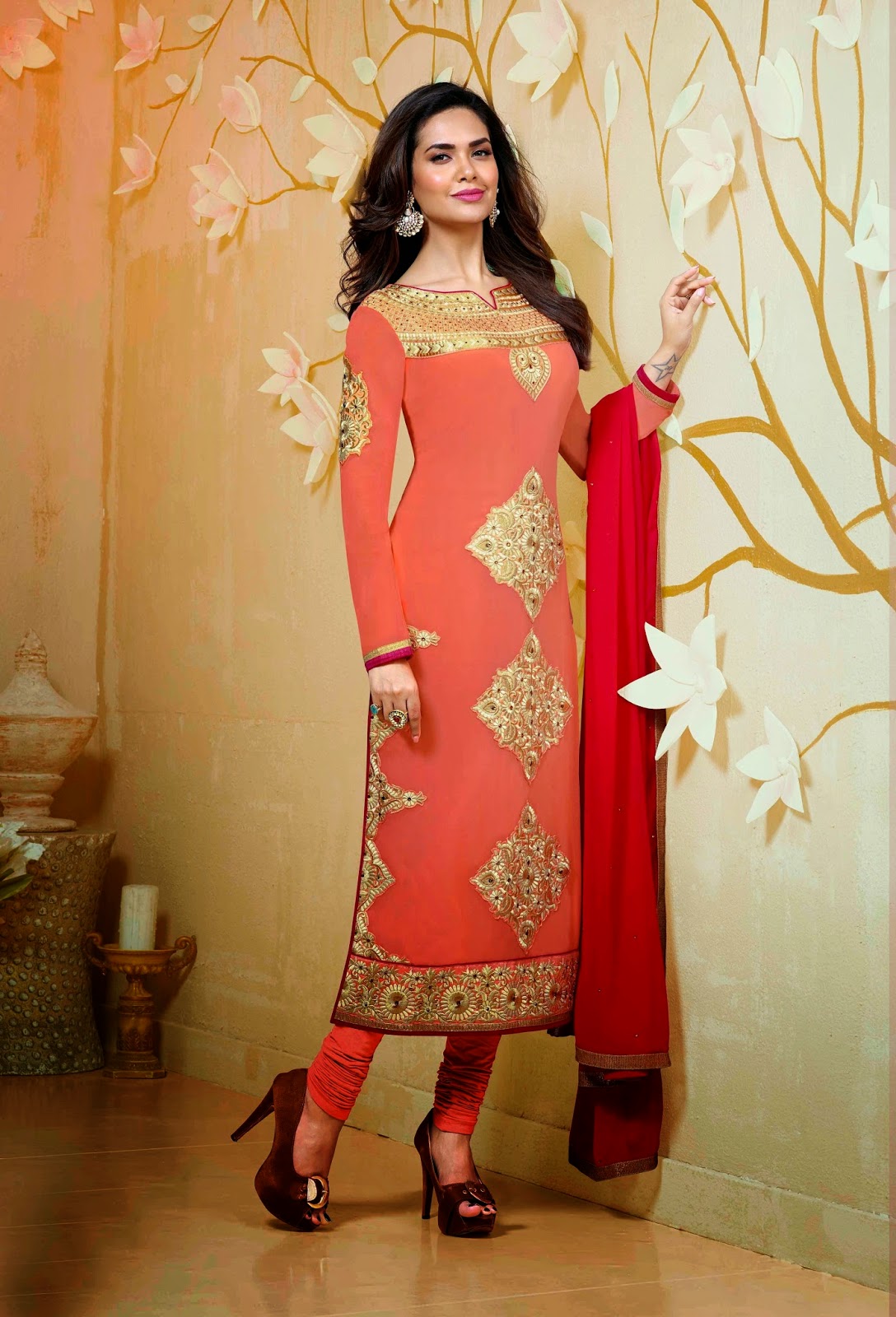 Punjabi Suit Salwar Wallpaper Download The Halloween - New Simple Gala Designing , HD Wallpaper & Backgrounds
