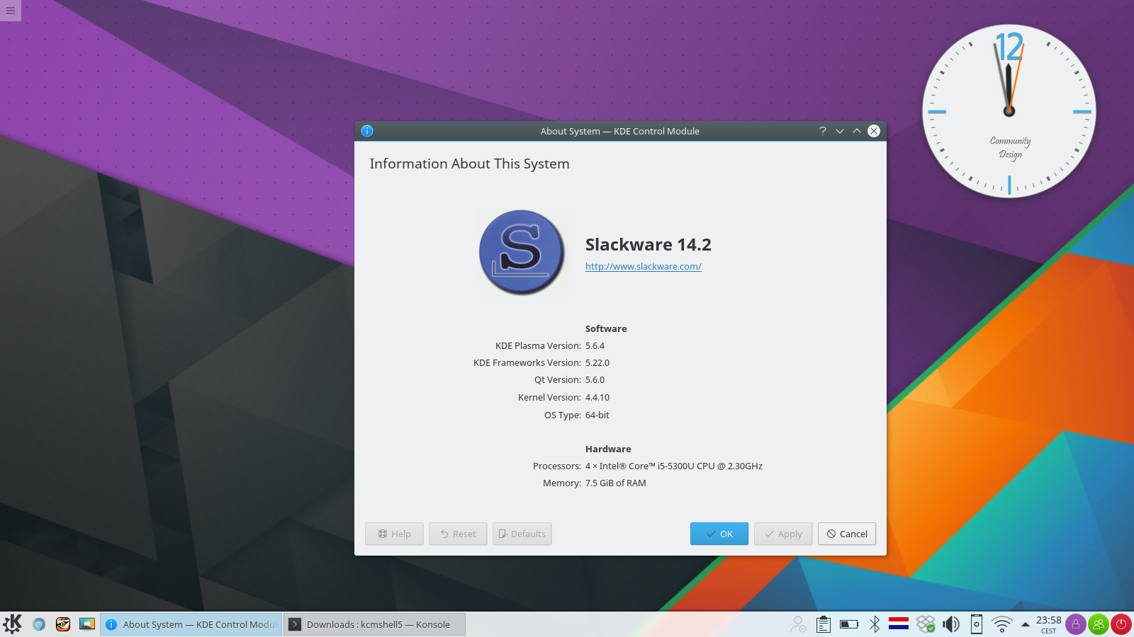 Kde 5 - Slackware 14.2 Kde Plasma , HD Wallpaper & Backgrounds