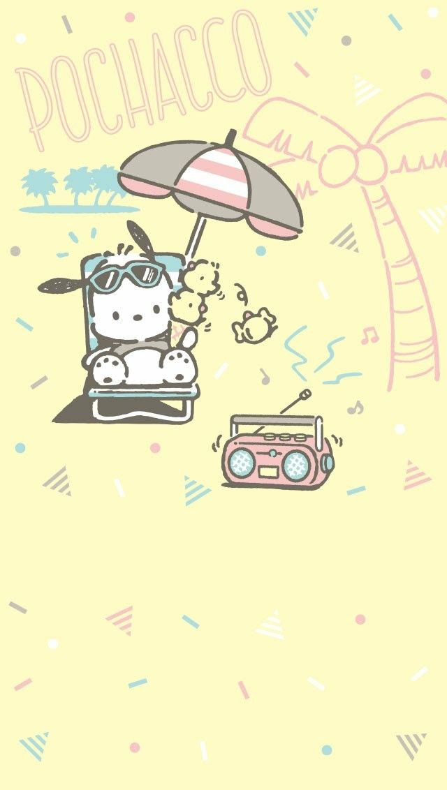 Pochacco Sanrio Wallpaper, Kawaii Wallpaper, Iphone - Pom Pom Purin , HD Wallpaper & Backgrounds