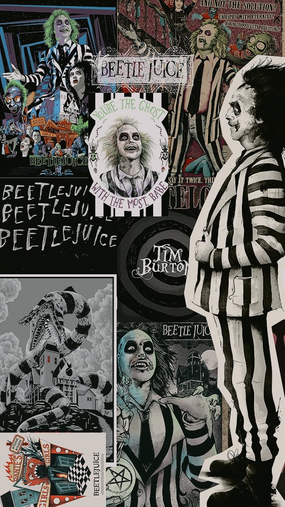 Beetle Juice, Tim Burton, And Wallpapers Image - Beetlejuice Horror Movie Lockscreens , HD Wallpaper & Backgrounds