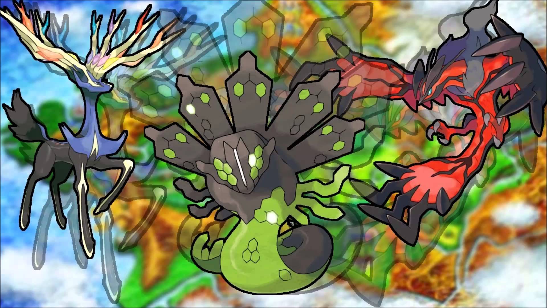 Zygarde - Pokemon Yveltal And Xerneas And Zygarde , HD Wallpaper & Backgrounds