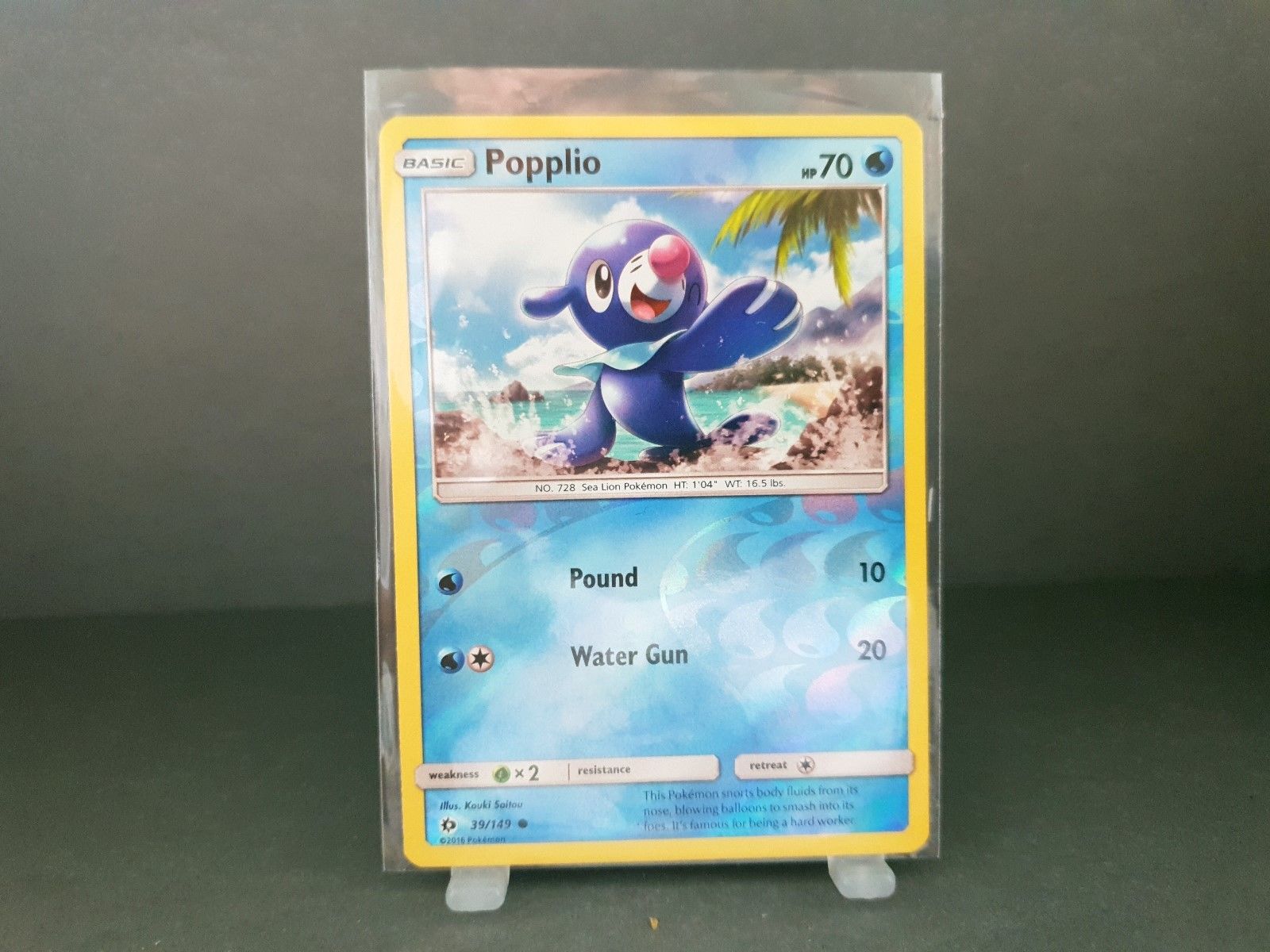 Pokemon Sun And Moon Popplio Card , HD Wallpaper & Backgrounds