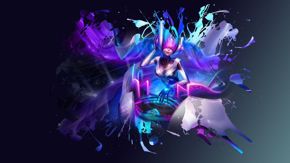 Dj Sona Background - Purple League Of Legends Skins , HD Wallpaper & Backgrounds