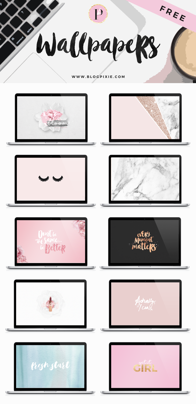 Free Desktop Wallpapers For You To Download 10 Background - Rose Gold Wallpaper For Laptop , HD Wallpaper & Backgrounds
