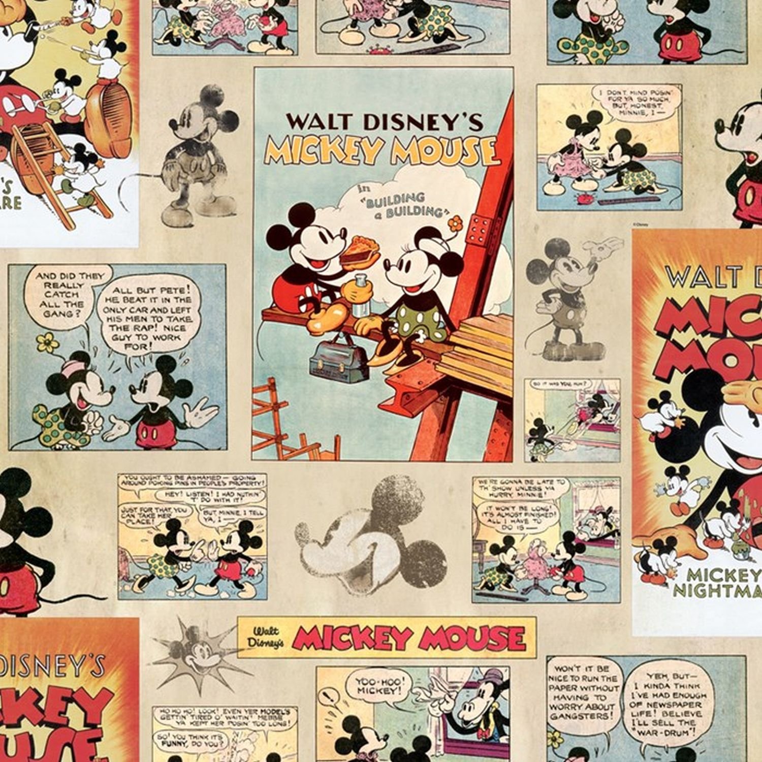 Graham & Brown Disney Mickey Mouse Vintage Episode - Comic Mickey Mouse Vintage , HD Wallpaper & Backgrounds