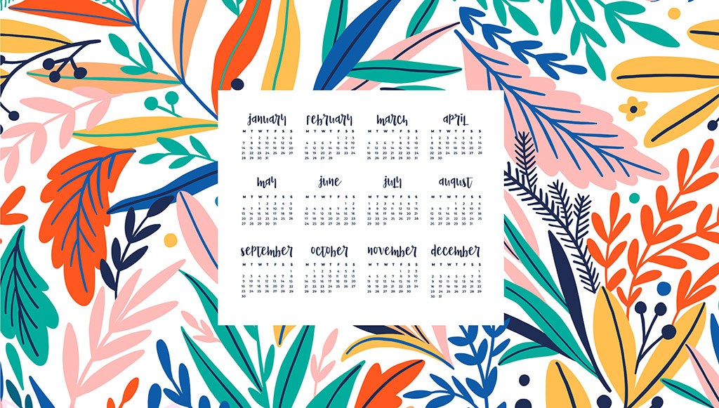 Audrey Of Oh So Lovely Blog Shares 12 Free 2019 Desktop - Calendar Desktop Wallpaper 2019 , HD Wallpaper & Backgrounds