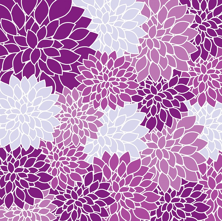Floral Wallpaper Flowers Dahlia Purple Background - Flowers Wallpaper Vintage Pink , HD Wallpaper & Backgrounds