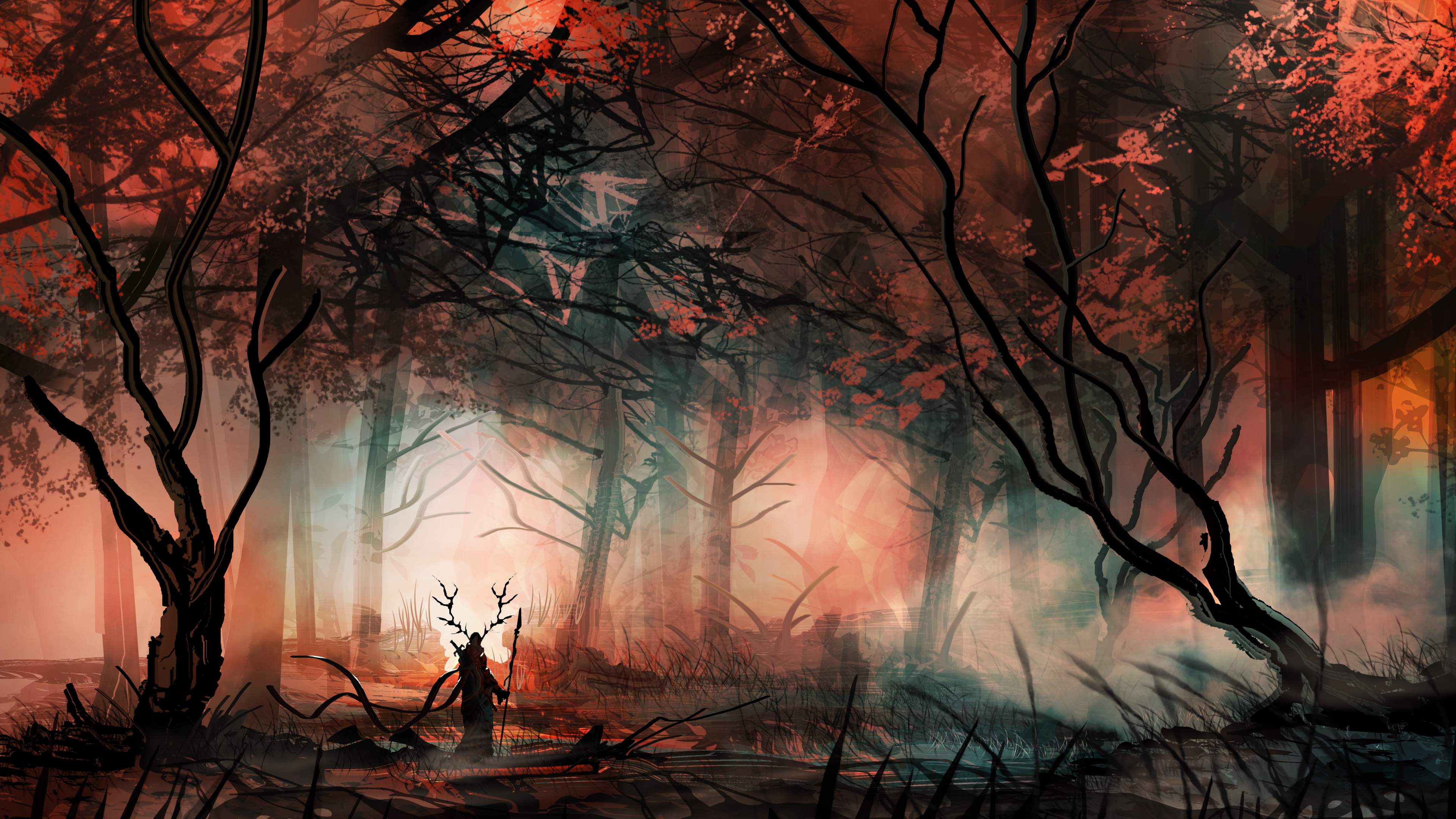 Fantasy Forest Wallpaper - Fantasy Forest Wallpaper 4k , HD Wallpaper & Backgrounds