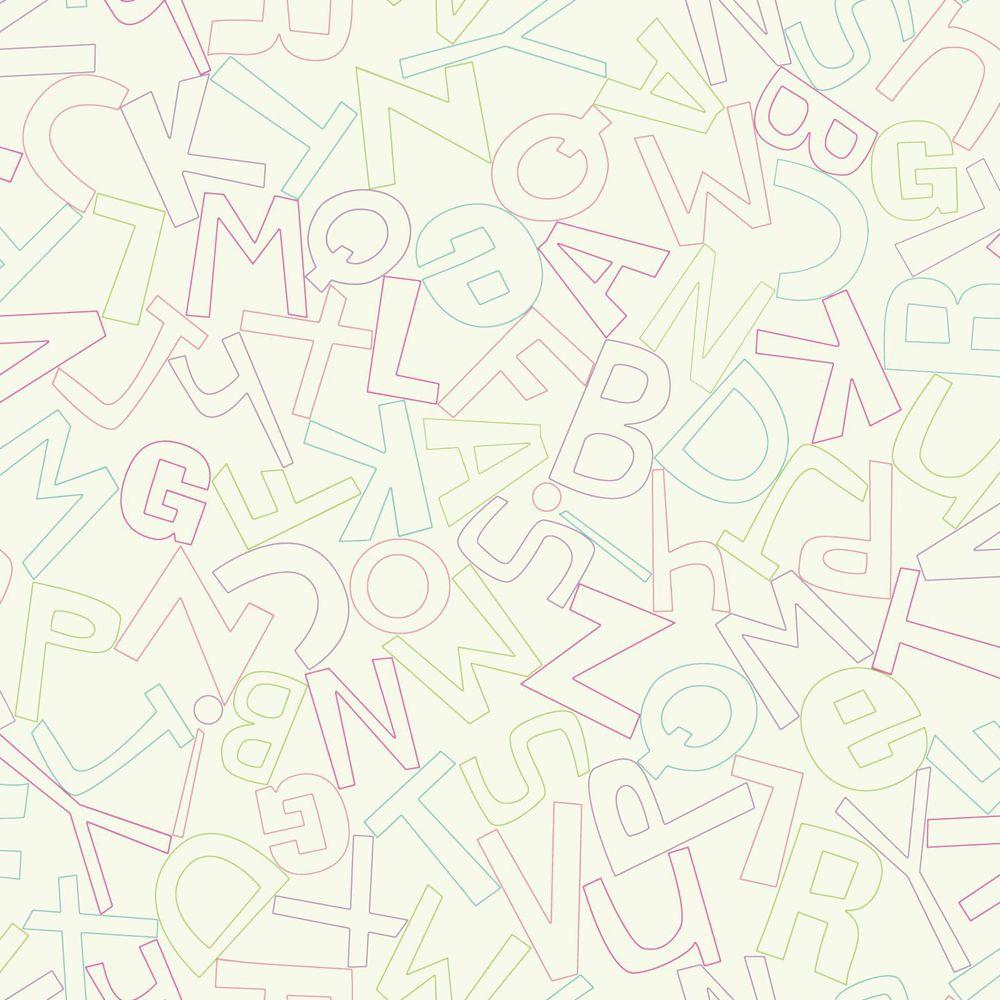 York Wallcoverings Waverly Kids Alphabet Soup Wallpaper - Drawing , HD Wallpaper & Backgrounds