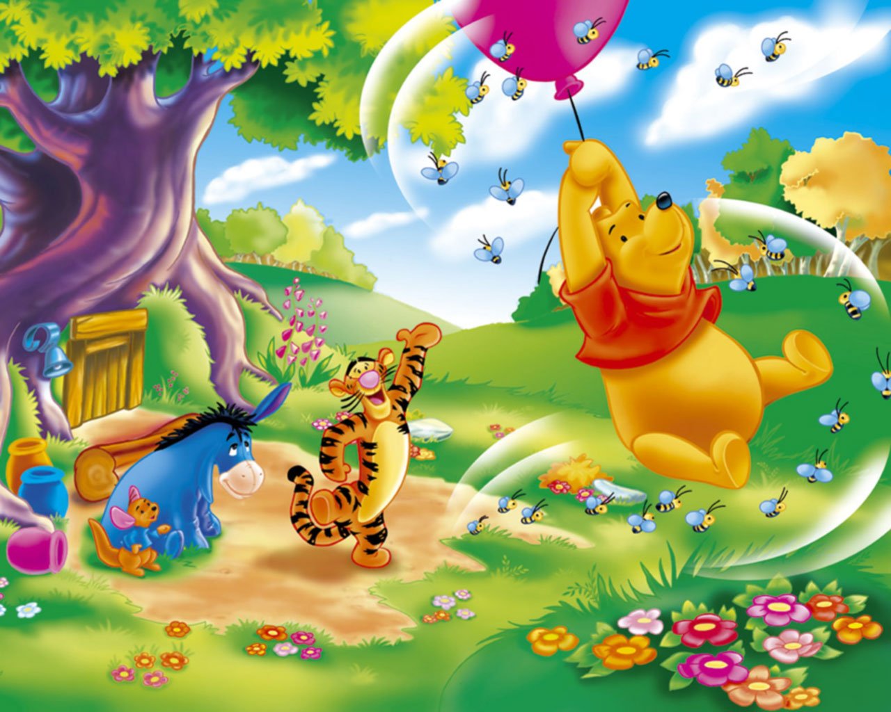 Kids Desktop Backgrounds Wallpaper 1920×1440 Wallpapers - Winnie The Pooh , HD Wallpaper & Backgrounds