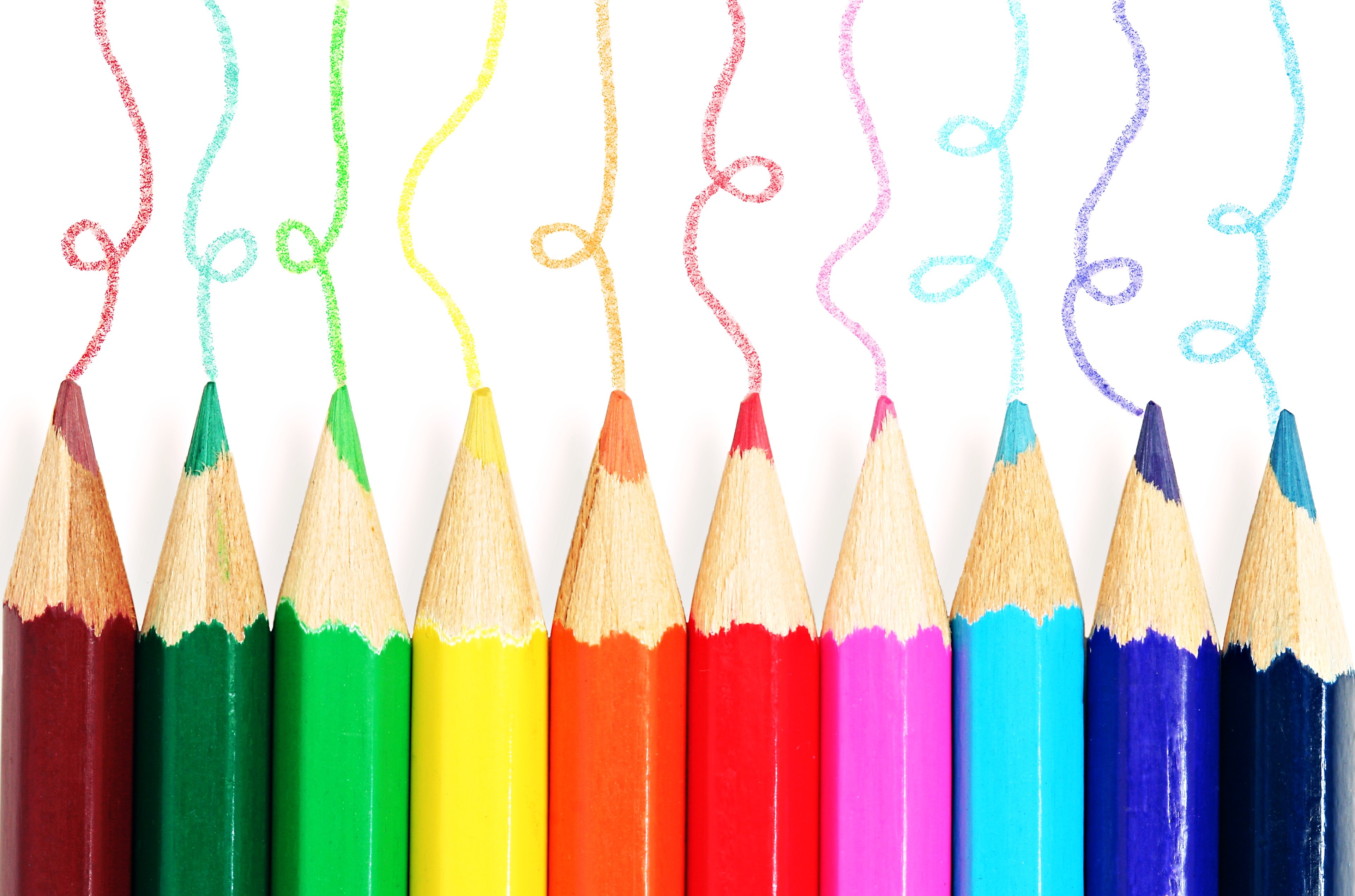 Colors, 10, Ten, Pens, Coloring, Kids, Children, Pupil, - Colored Pencils , HD Wallpaper & Backgrounds