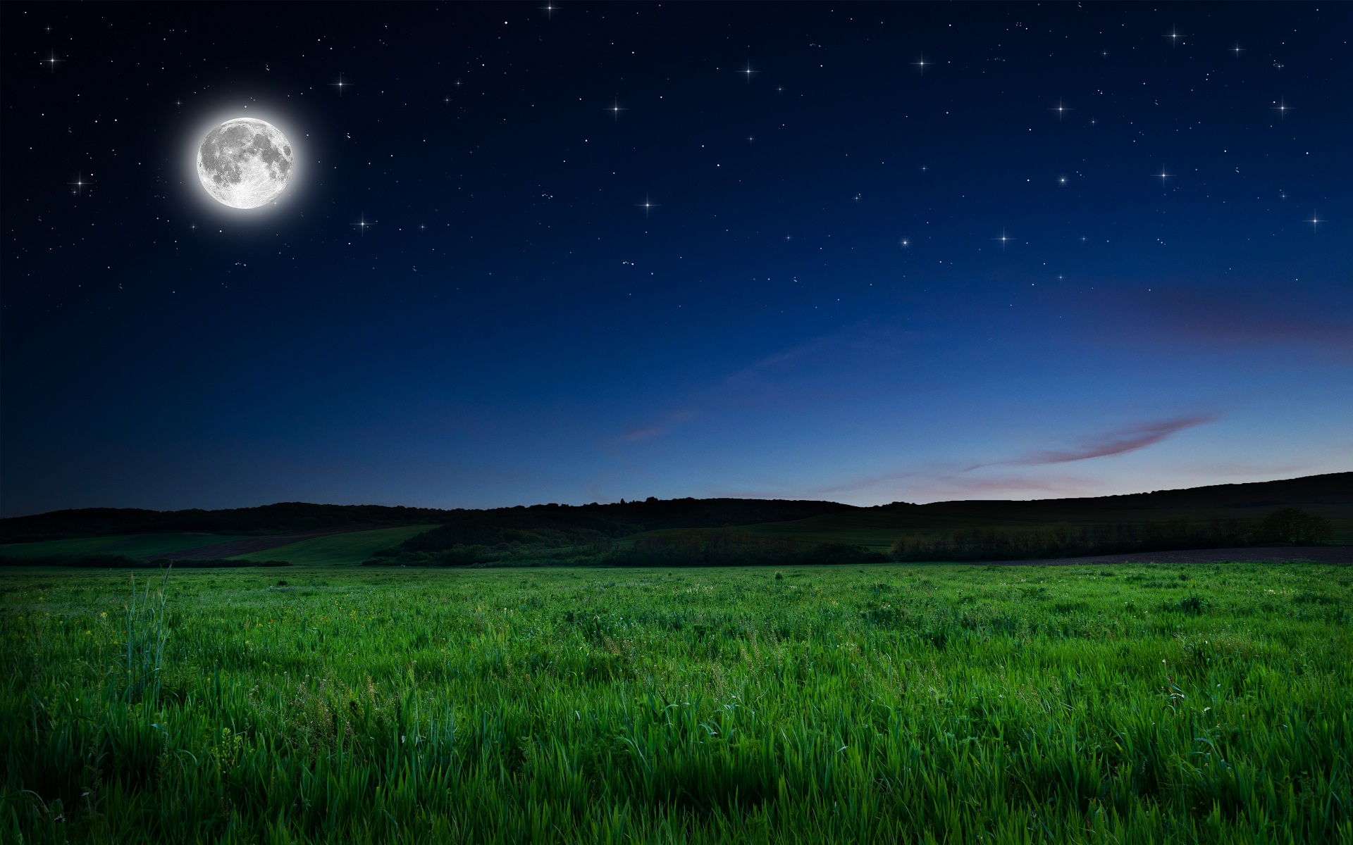 Full Moon Night Wallpaper - Moon Night Hd , HD Wallpaper & Backgrounds