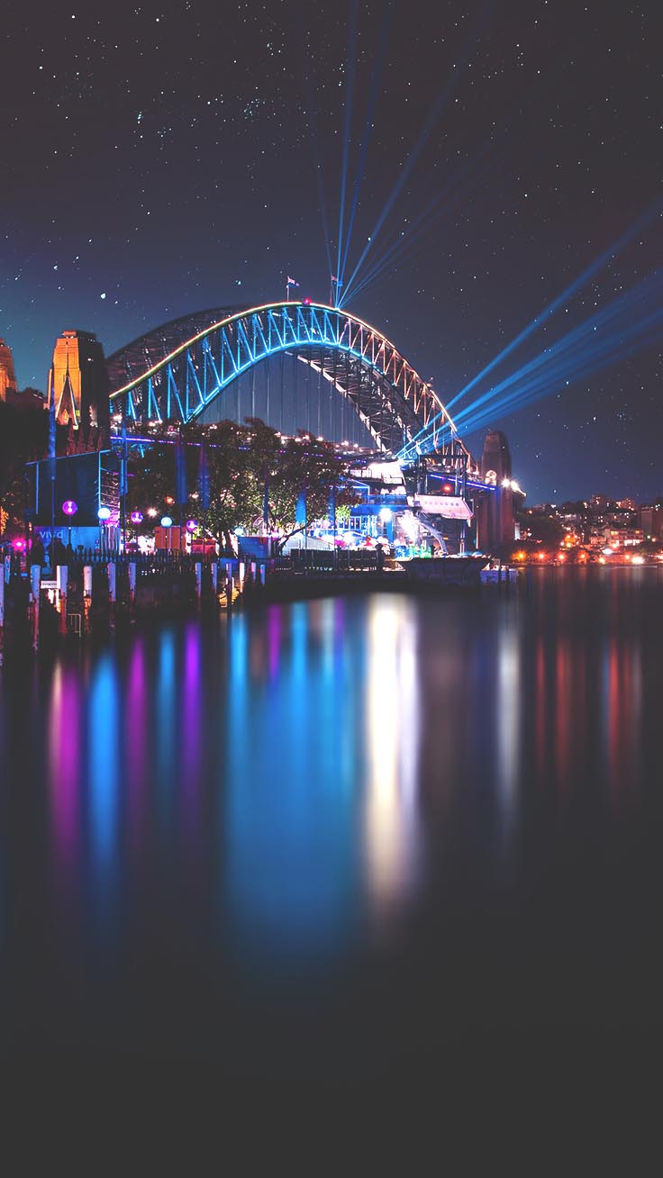 Cities By Night Iphone Wallpapers By Preppy Wallpapers - Sydney Wallpaper Iphone X , HD Wallpaper & Backgrounds