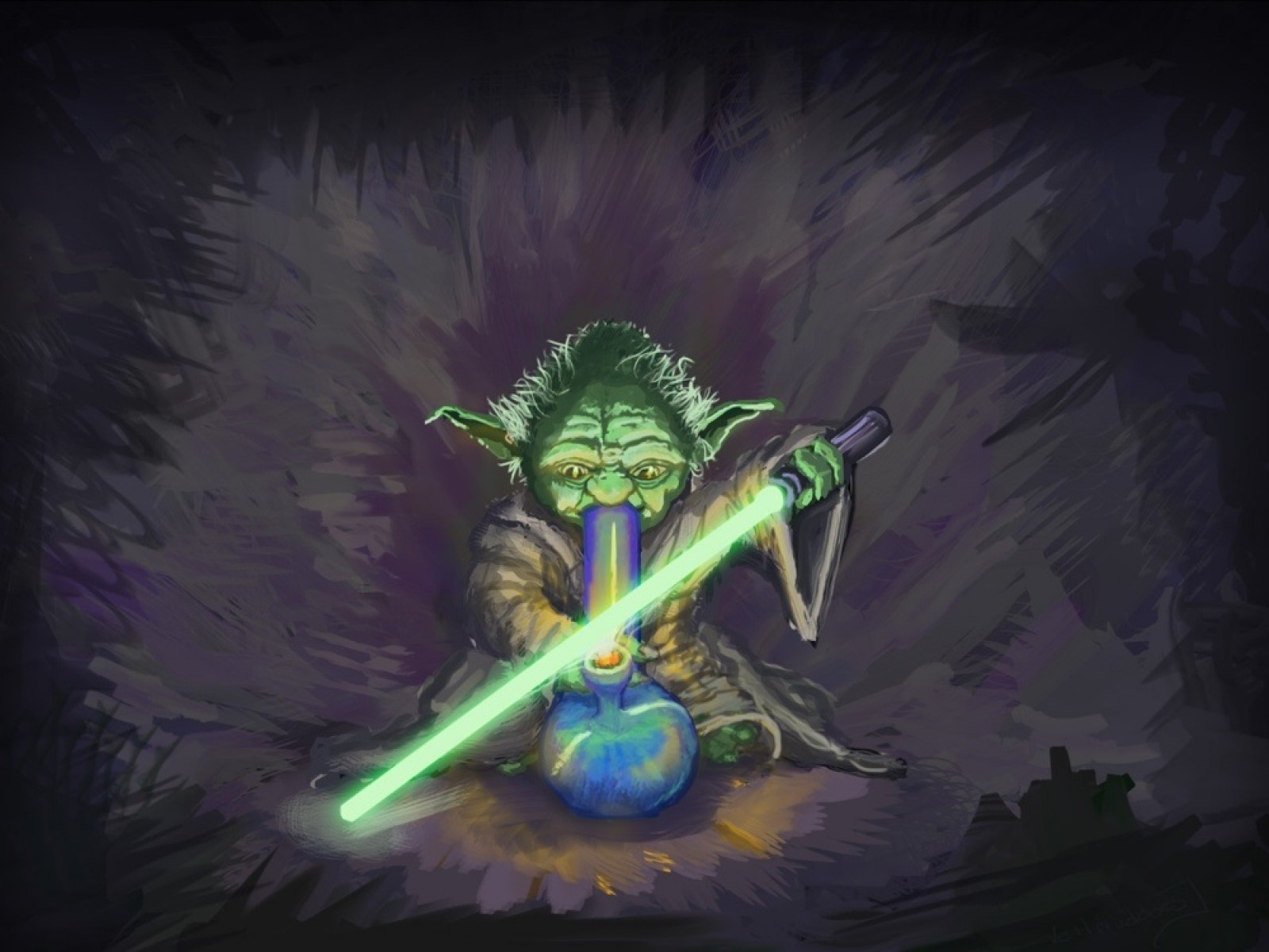 Best Hd Wallpapers Ever Page - Stoner Yoda , HD Wallpaper & Backgrounds