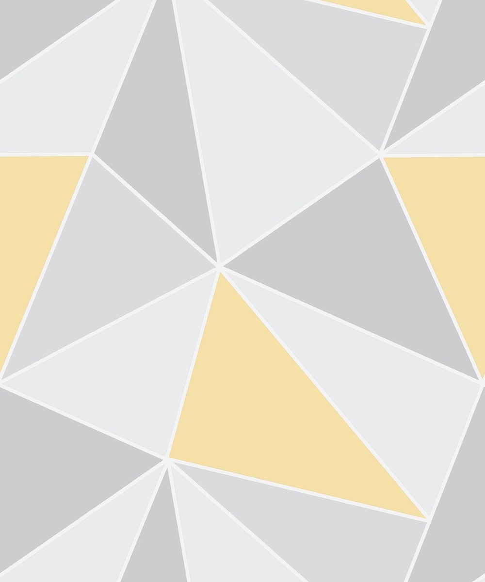 Grey Wallpaper - Geometric Yellow And Grey , HD Wallpaper & Backgrounds