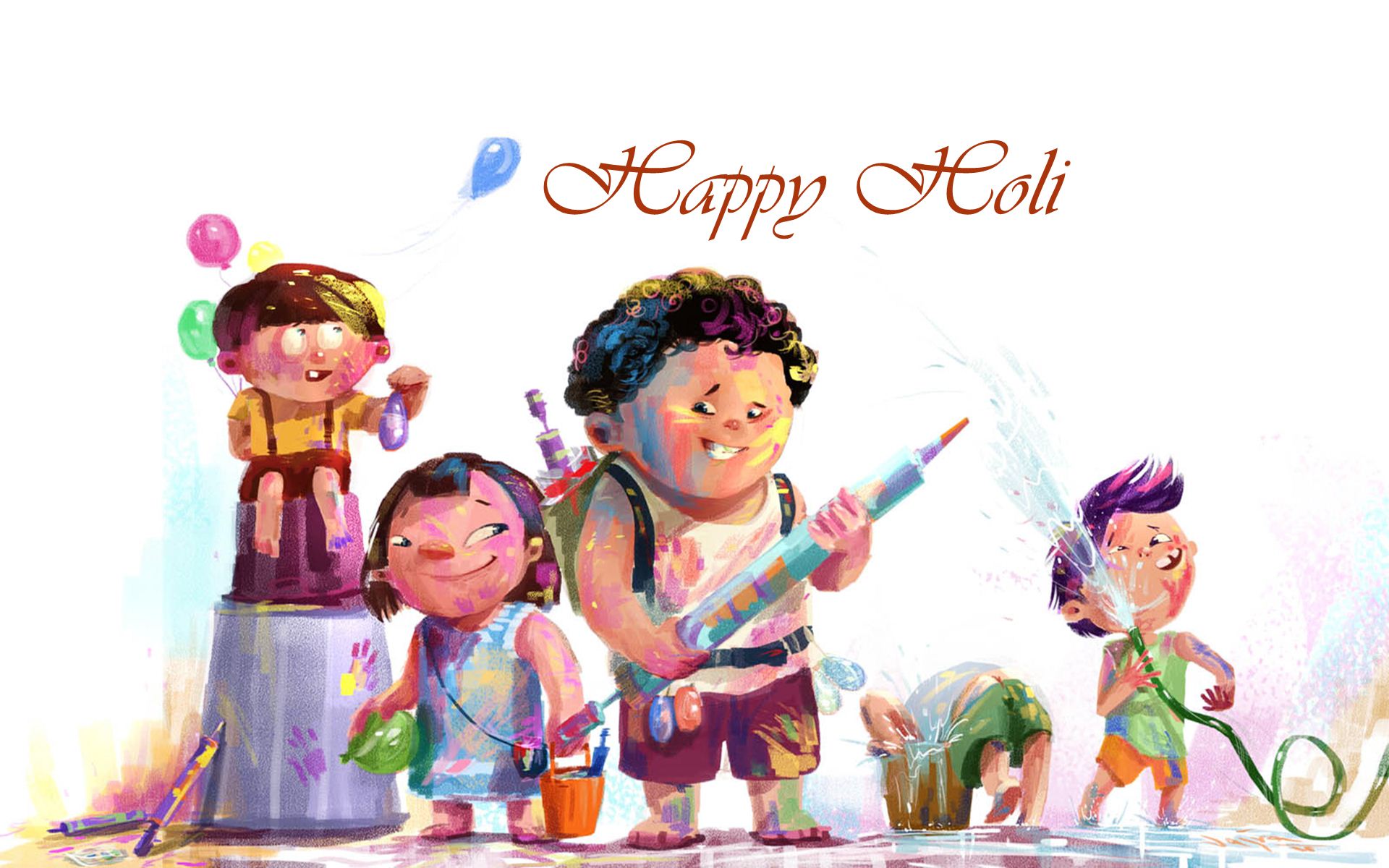Animated Holi High Definition Wallpaper - Happy Holi Animated , HD Wallpaper & Backgrounds