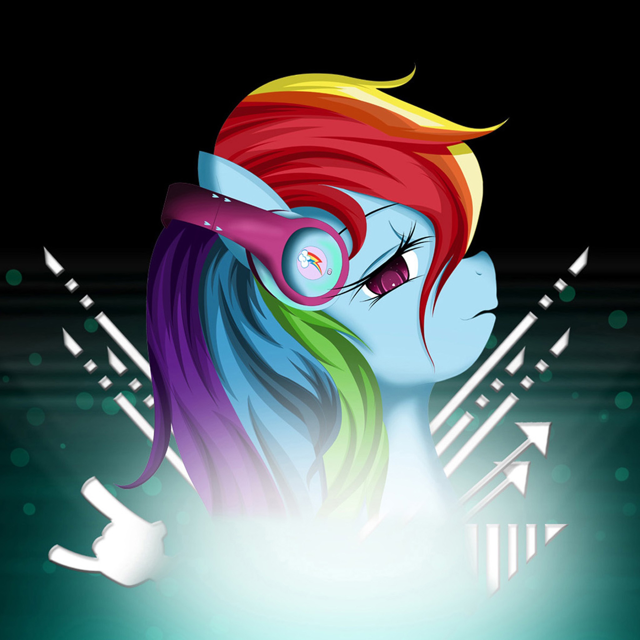 Images Awesome Ipad Hd Wallpapers Background Photos - Rainbow Dash With Headphones , HD Wallpaper & Backgrounds