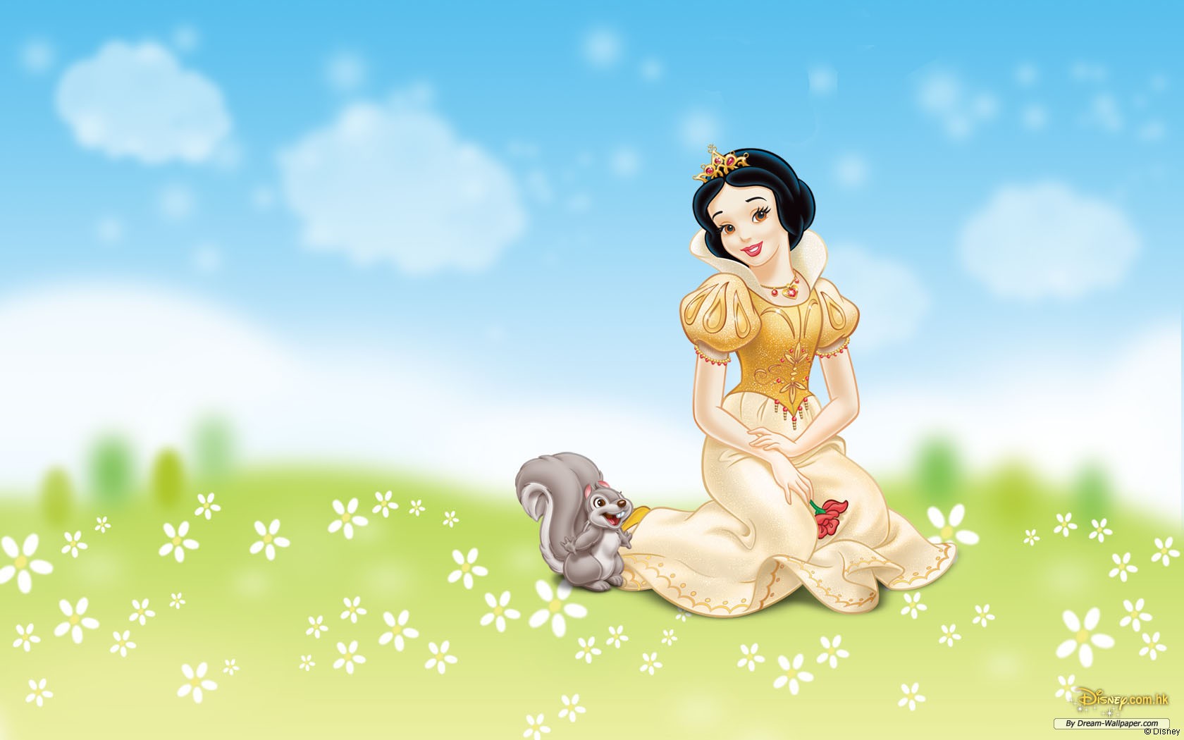 Free Cartoon Wallpaper - Snow White Disney Princess Background , HD Wallpaper & Backgrounds