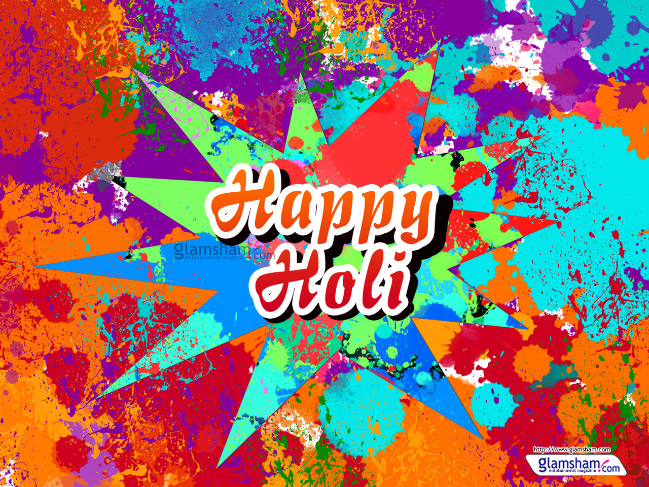 Holi - Graphic Design , HD Wallpaper & Backgrounds