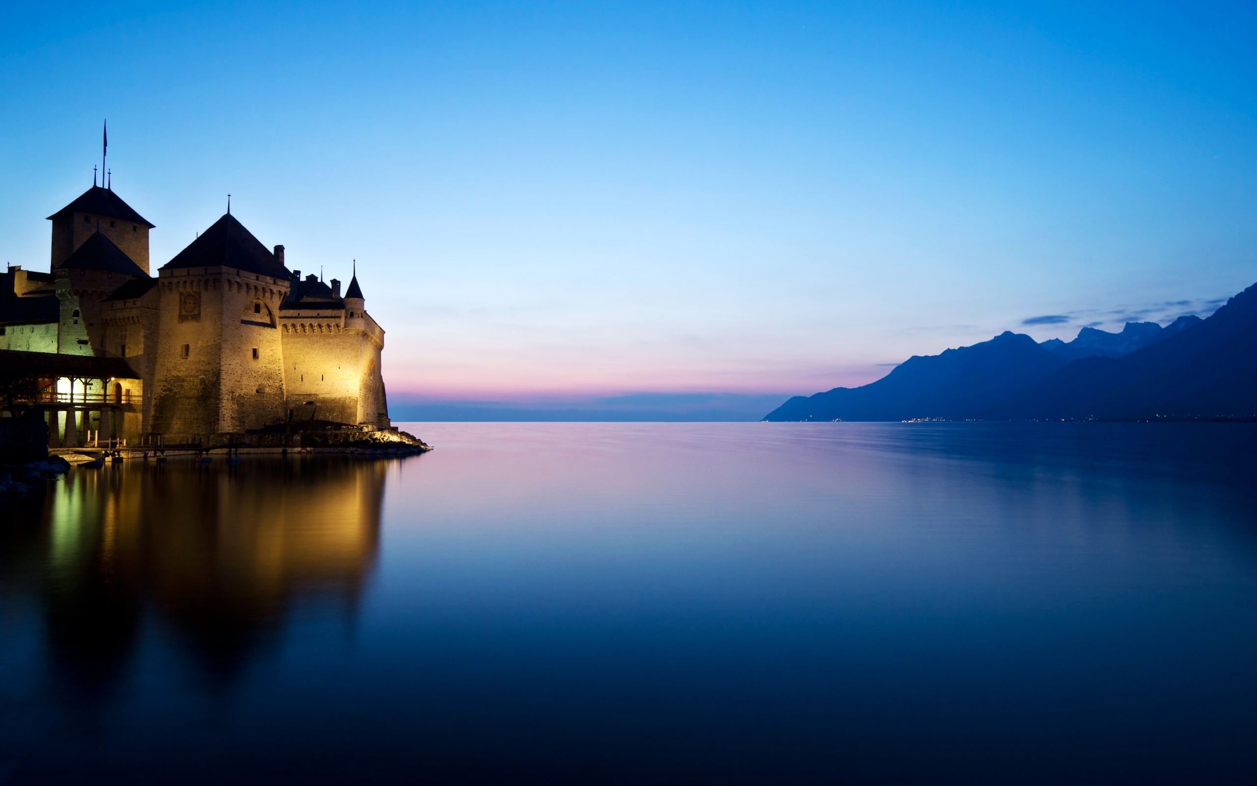 Swiss Landscape Desktop Wallpaper - Chateau De Chillon Suiza , HD Wallpaper & Backgrounds
