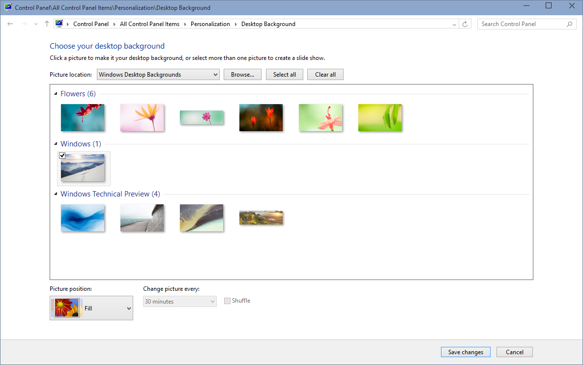 Windows Wallpaper Desktop Background Control Panel - Windows 7 Wallpaper Folder , HD Wallpaper & Backgrounds