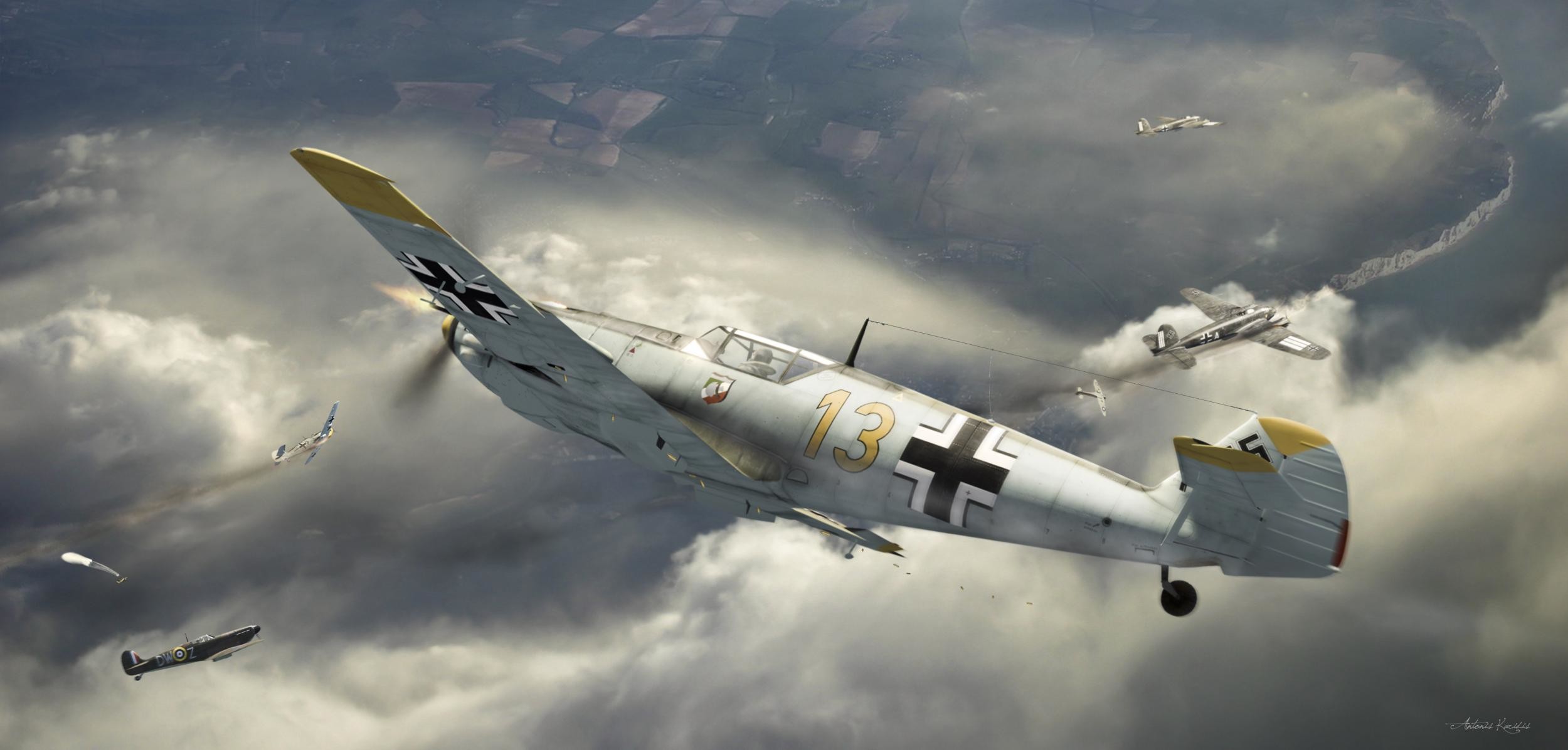 Download Messerschmitt Bf - Bf 109 Wallpaper Hd , HD Wallpaper & Backgrounds
