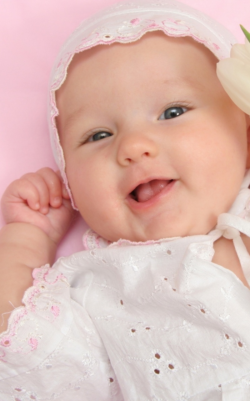 Download Wallpaper Girl, Child, Baby, Hat, Flower, , HD Wallpaper & Backgrounds