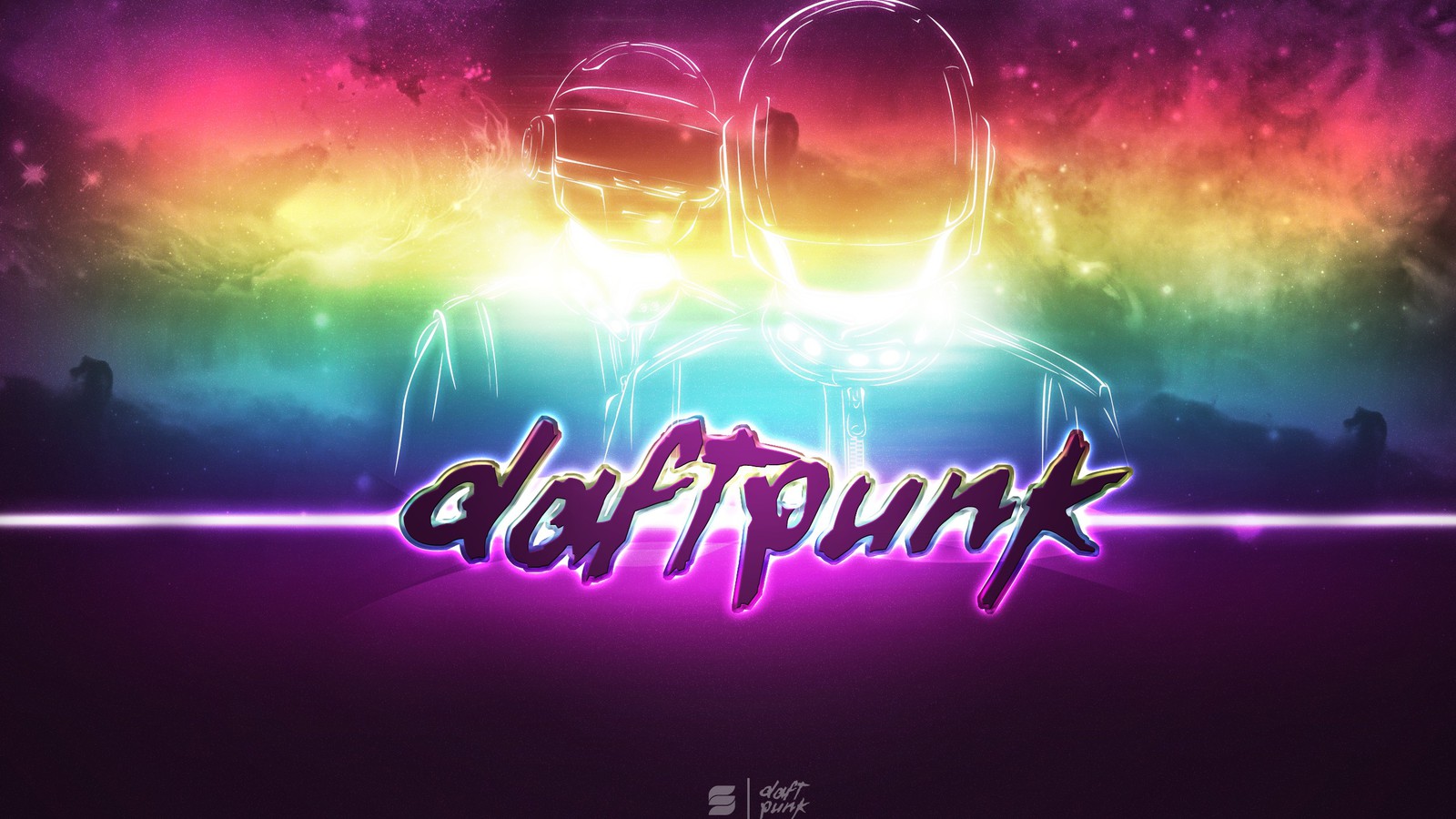 Wallpaper Resolutions - Daft Punk Text , HD Wallpaper & Backgrounds