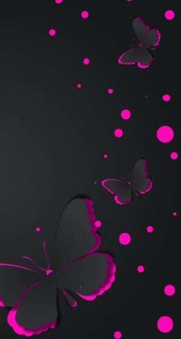 Black And Pink Butterfly - Black And Pink Wallpaper Hd , HD Wallpaper & Backgrounds