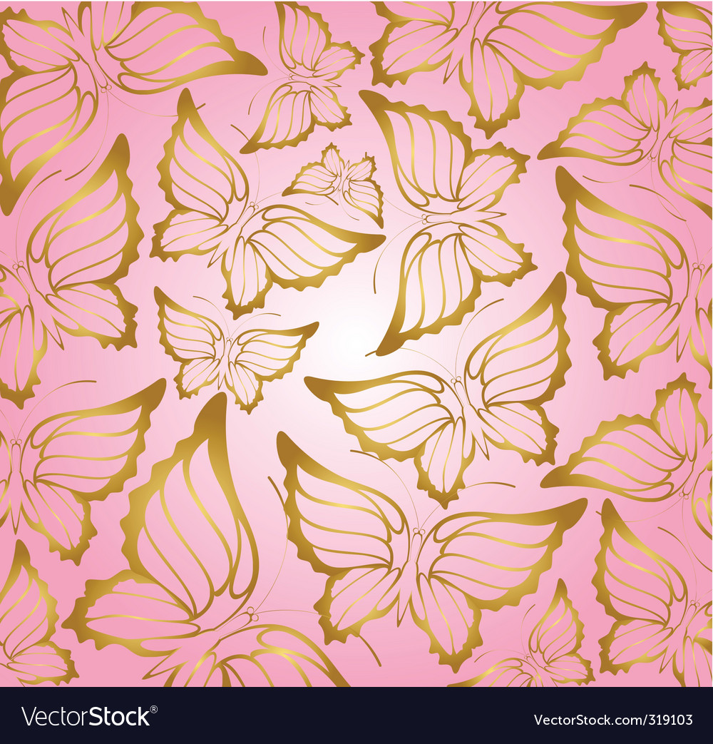 Butterfly Wallpaper Pattern Vector Image - Butterfly Wallpaper Design , HD Wallpaper & Backgrounds