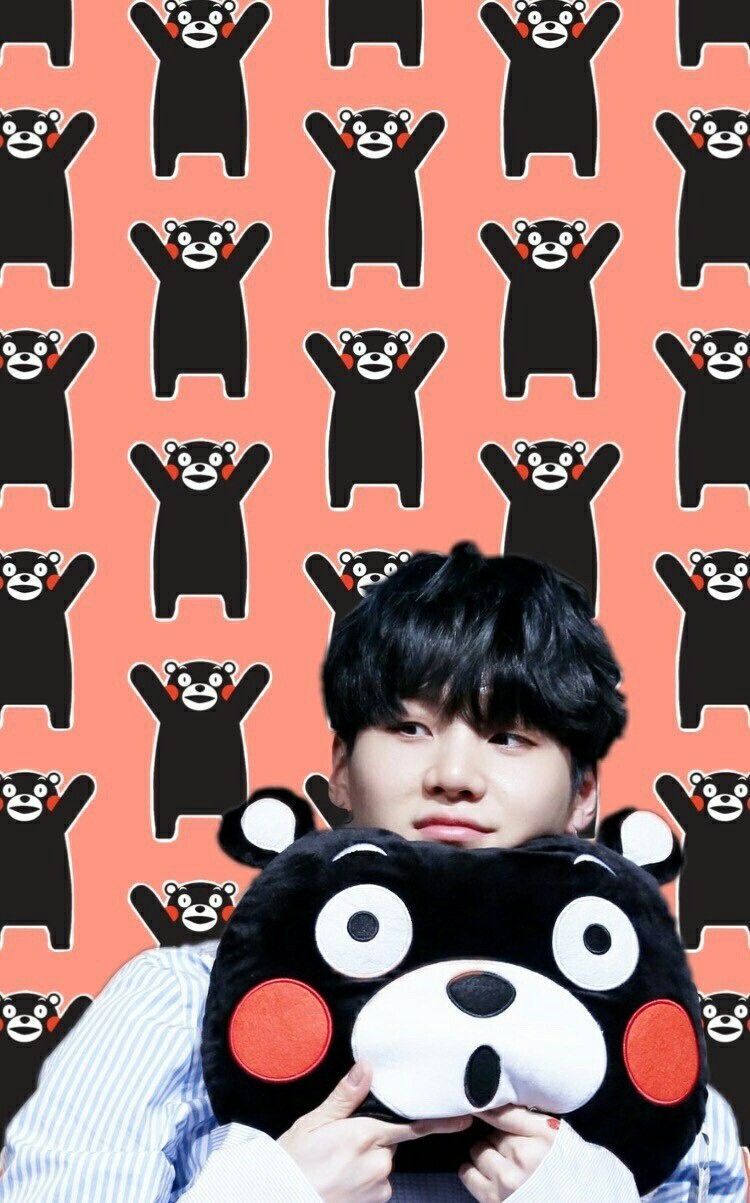 Kumamon × Suga Bts Bangtan Boy, Jimin, Kumamon, Min - Suga Kumamon , HD Wallpaper & Backgrounds