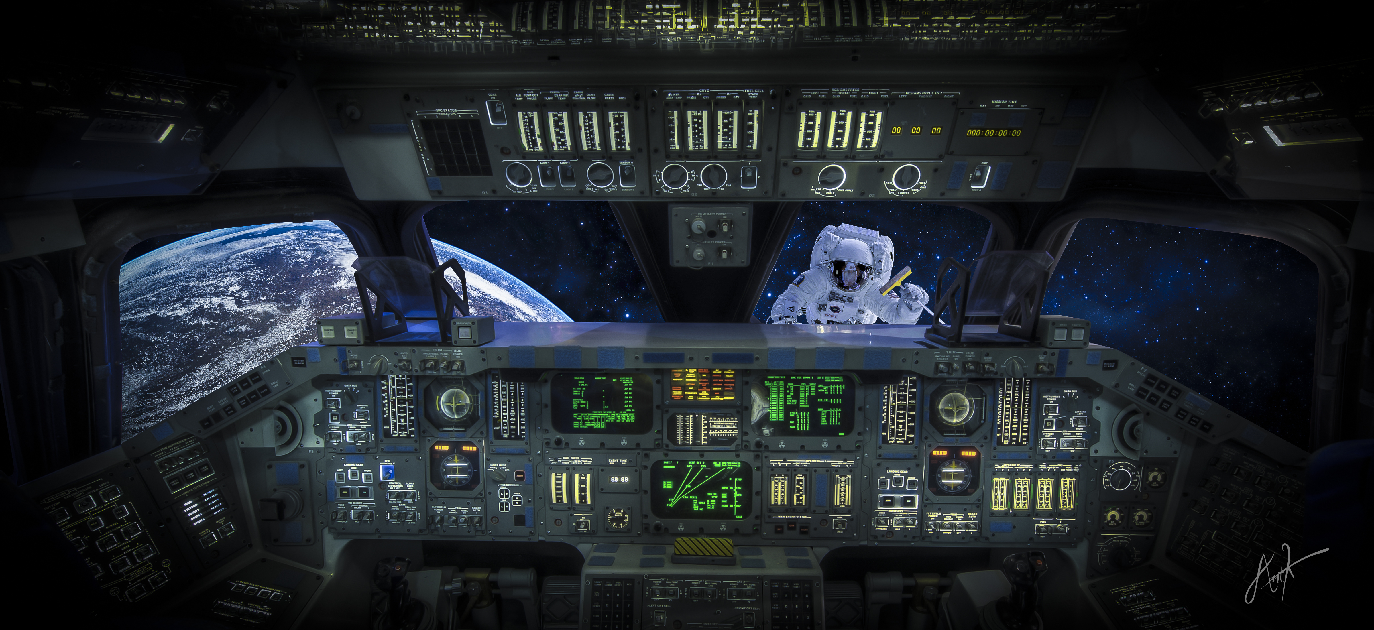 Space Shuttle Widescreen 15 July, - Spaceship Cockpit Wallpaper 4k , HD Wallpaper & Backgrounds