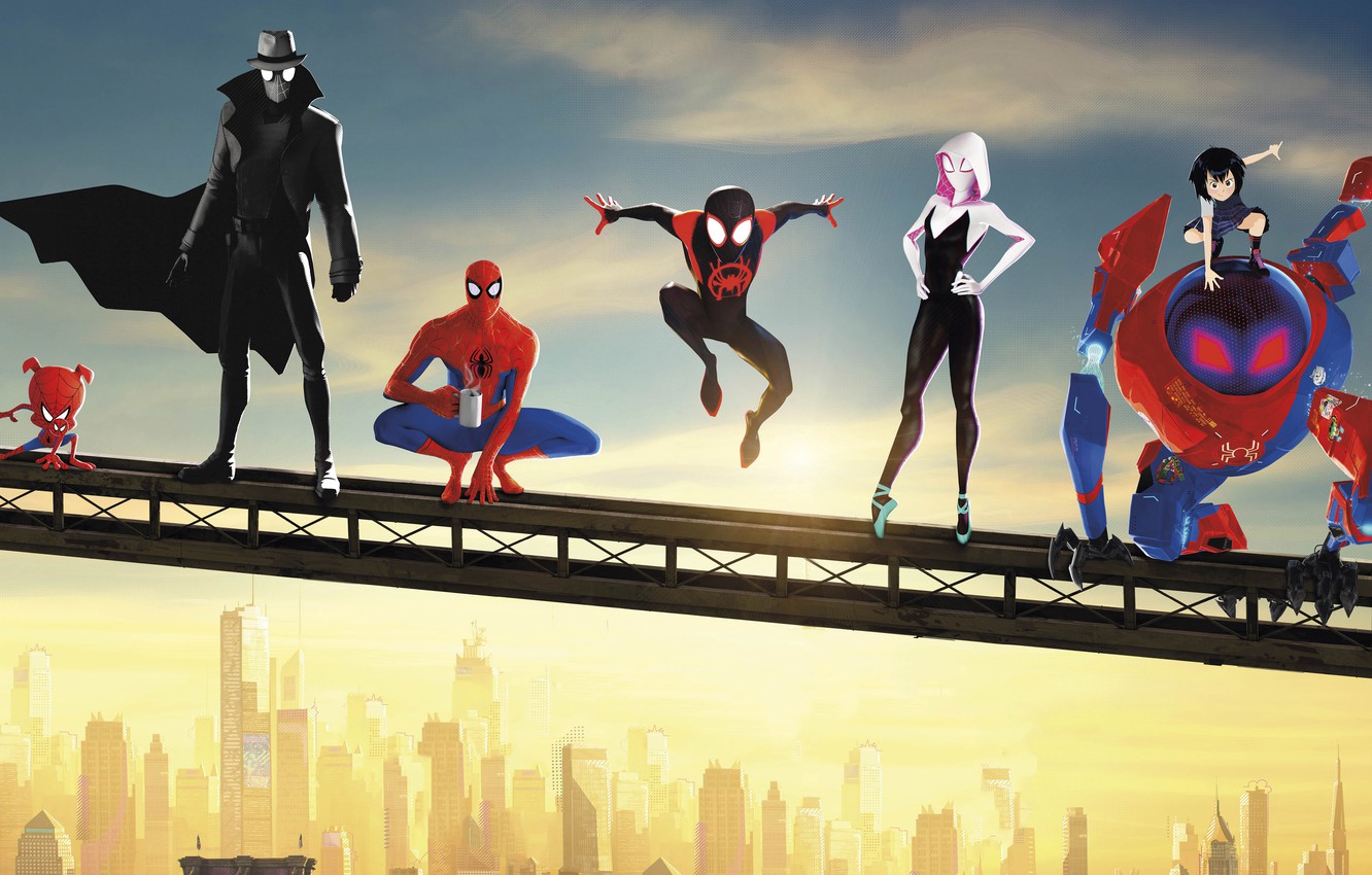 Photo Wallpaper Spider Man, Ultimate Spider Man, Amazing - Spider Man Into The Spider Verse Hero , HD Wallpaper & Backgrounds