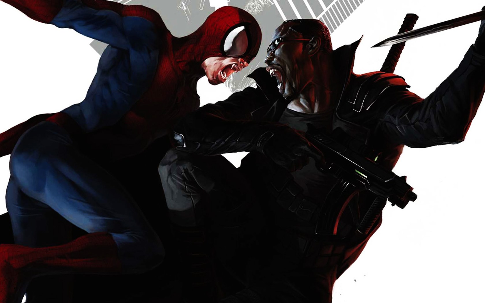 Spider Man Noir Wallpaper Wallpapersafari - Blade Vs Spiderman , HD Wallpaper & Backgrounds