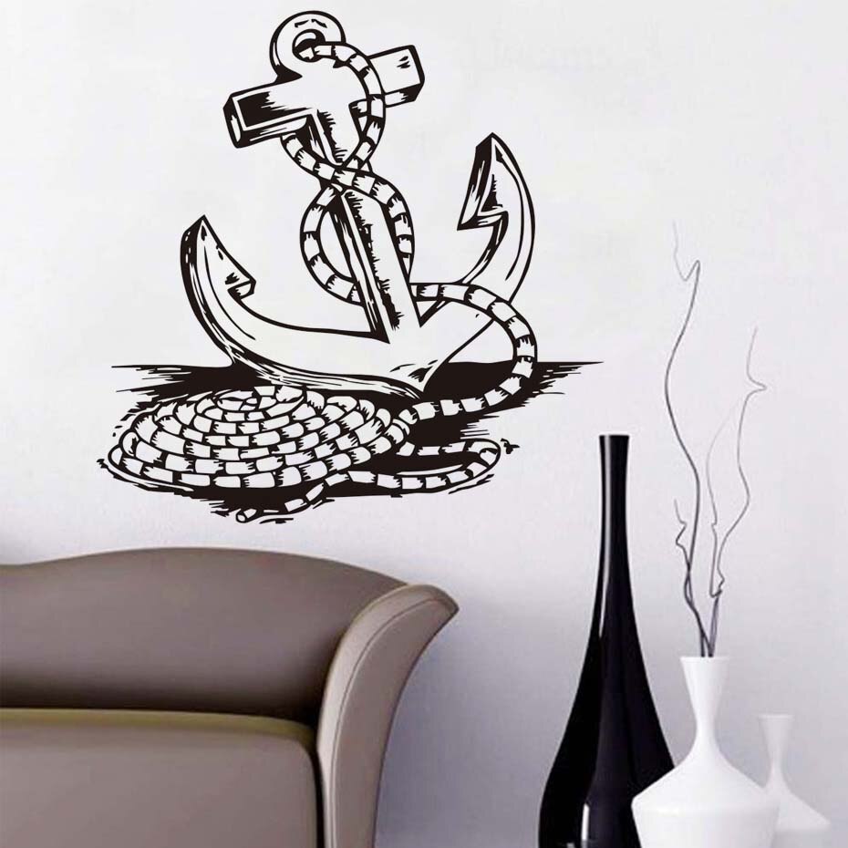 Tali Dan Jangkar Art Decals Dinding Stiker Untuk Anak - Theme Drawing , HD Wallpaper & Backgrounds