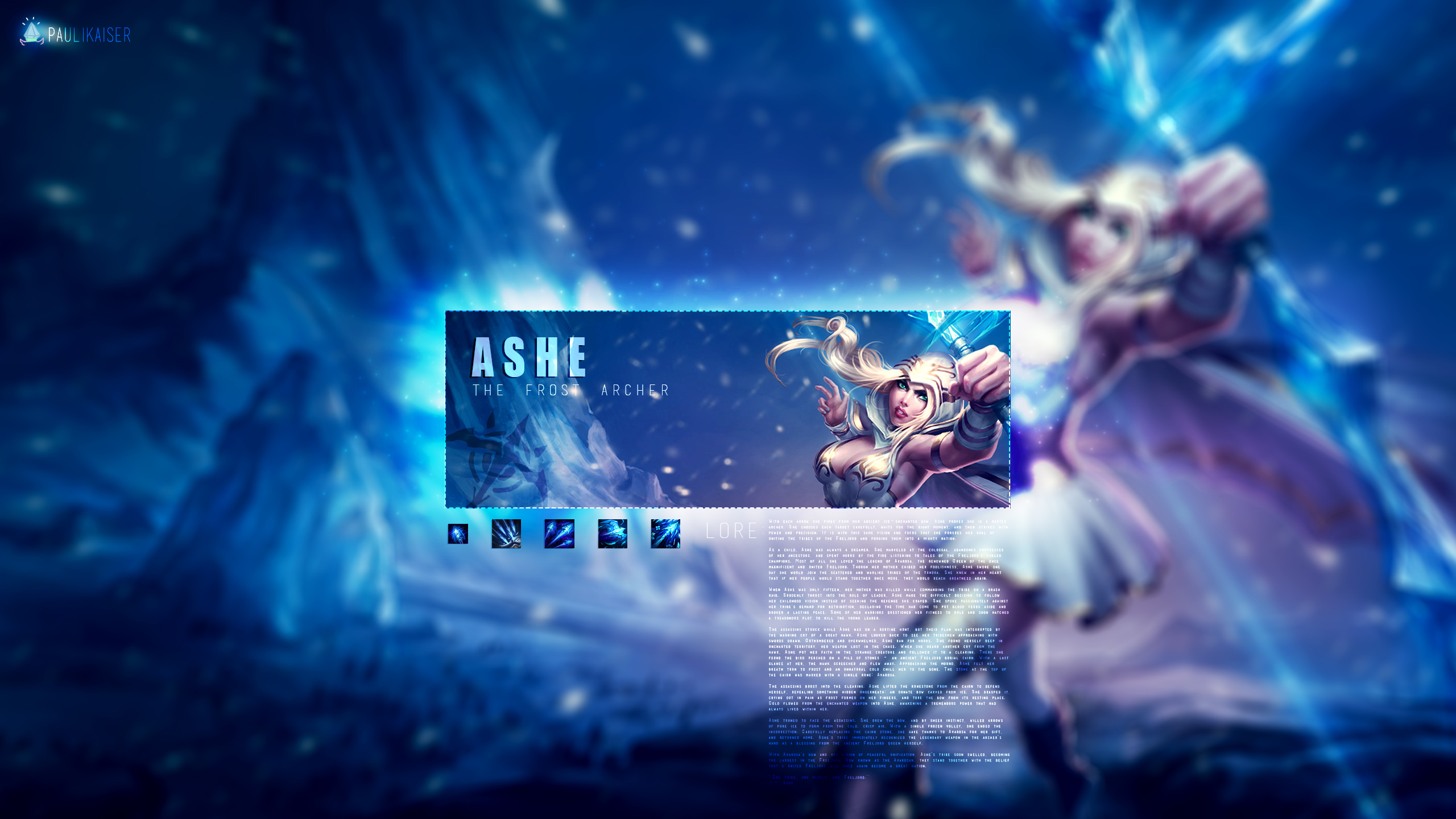 Download Ashe By Paulikaiser Hd Wallpaper Fan Art Artwork League