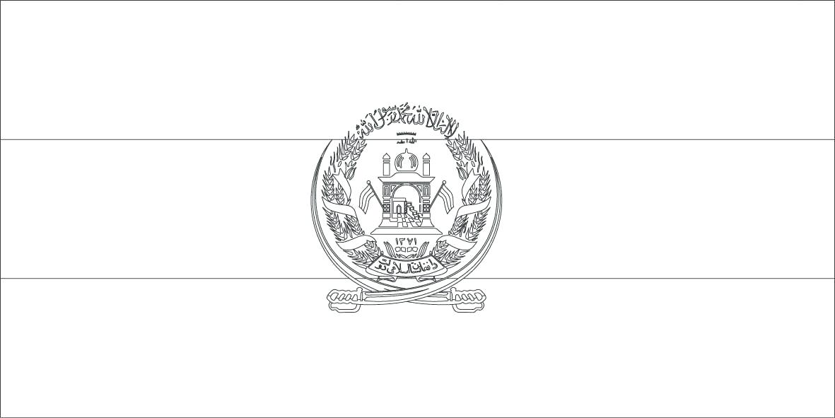 Afghanistan Flag Coloring Page Flag Coloring Page Core - Afghanistan Flag Coloring Page , HD Wallpaper & Backgrounds