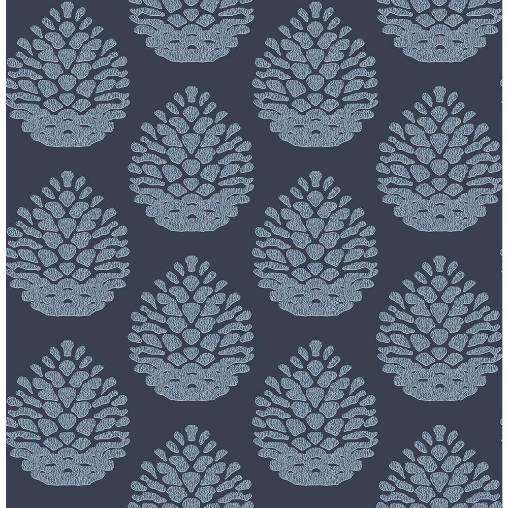 Totem Blue Pinecone Wallpaper 3118-25092 - Totem Prepasted Washable Nonwoven , HD Wallpaper & Backgrounds