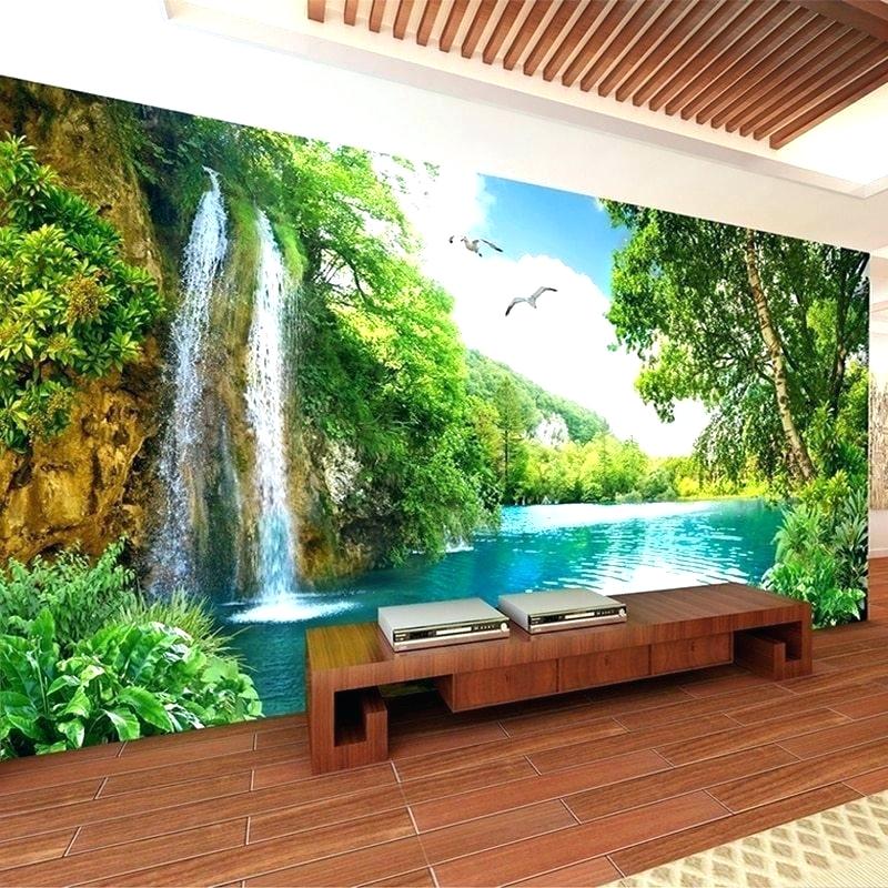 Diy - 3d Wallpaper Mural Waterfall , HD Wallpaper & Backgrounds