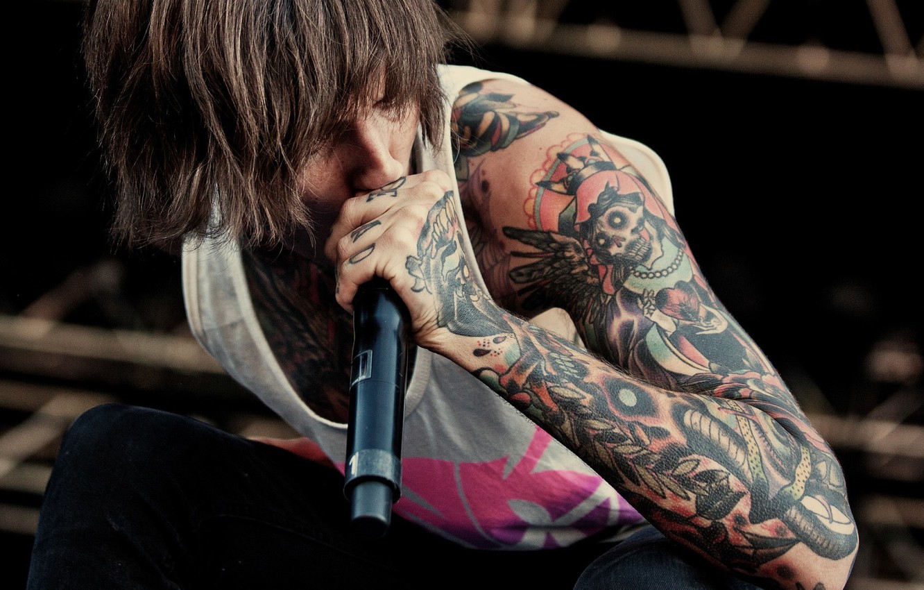 Photo Wallpaper Tattoo, Drop Dead, Bmth, Oliver Sykes, - Maximum The Hormone Daisuke Tsuda , HD Wallpaper & Backgrounds