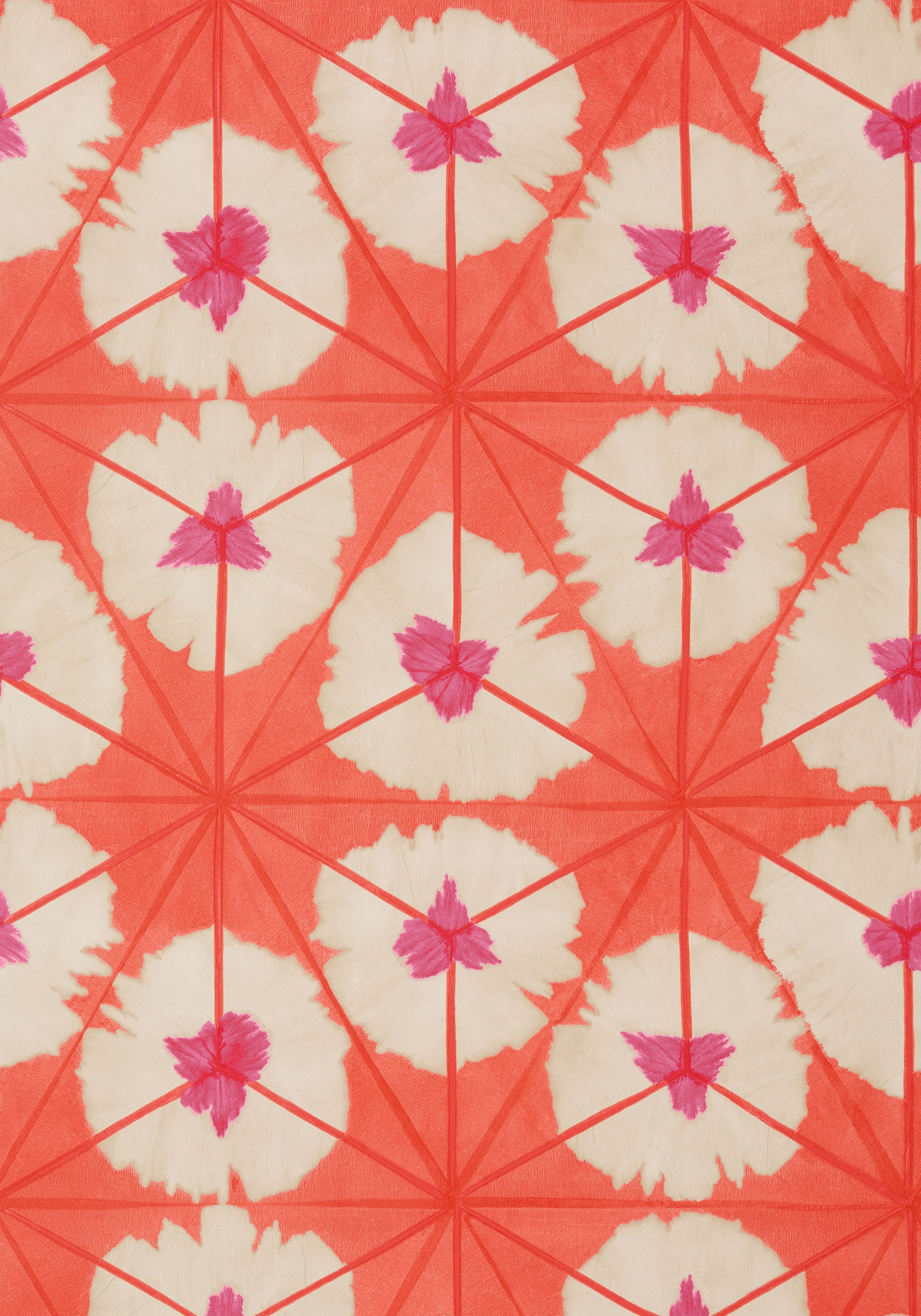 Sunburst, Pink And Coral, T13089, Collection Summer - Thibaut Wallpaper Sunburst , HD Wallpaper & Backgrounds
