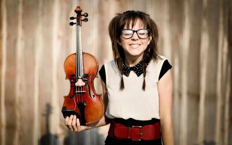 Nerds, Women, Lindsey Stirling, Violin, Glasses Wallpaper - Violines De Lindsey Stirling , HD Wallpaper & Backgrounds