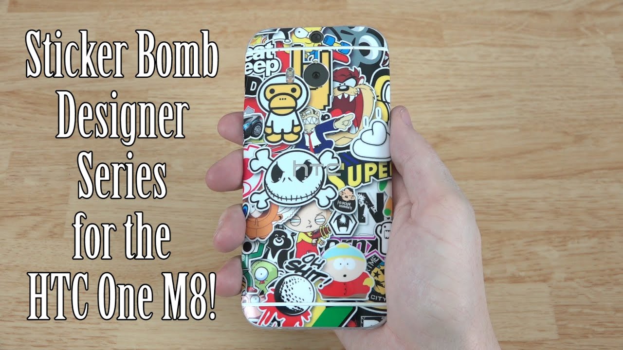 Htc One M8 - Sticker Bomb Phone , HD Wallpaper & Backgrounds