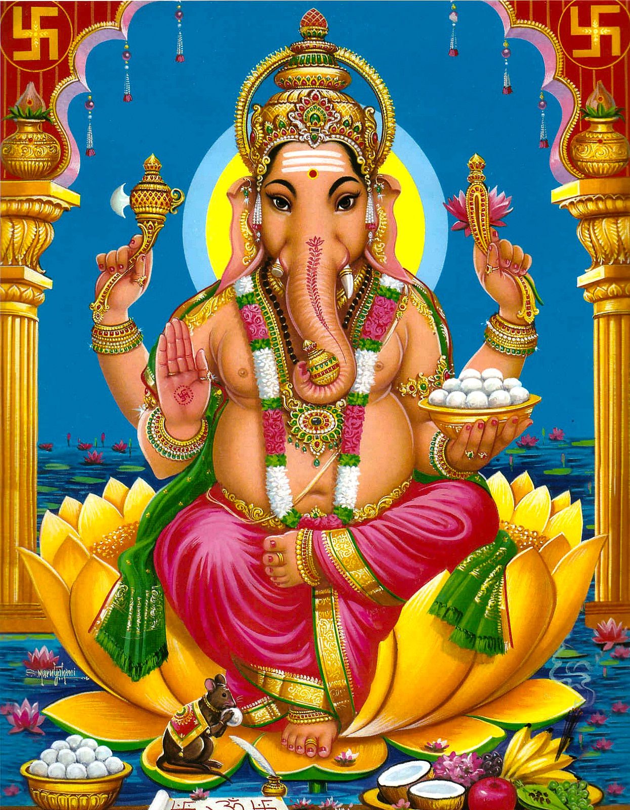 Lord Ganesha Mobile Desktop Background - God Ganesha Wallpaper For Mobile , HD Wallpaper & Backgrounds