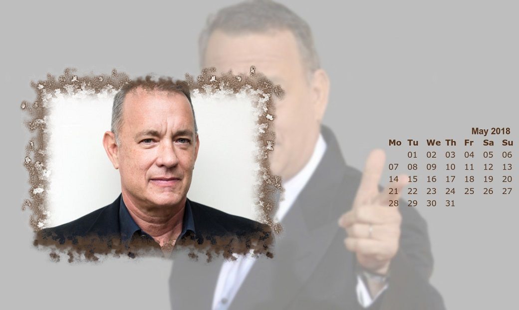 Tom Hanks May 2018 Calendar Desktop Background In Hd - Gentleman , HD Wallpaper & Backgrounds